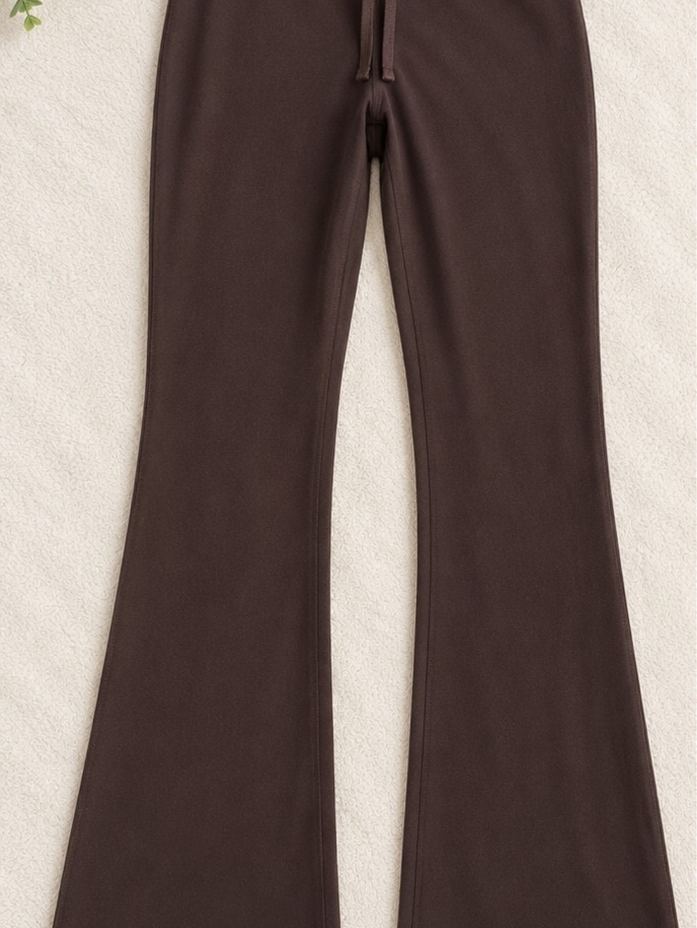 Women's Chocolate Brown Flared Knit Pants